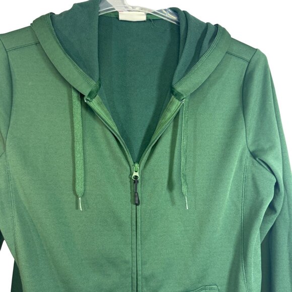 Clique Green Size Medium Full-Zip Hoodie Polyester Blend Lightweight & Cozy - Picture 2 of 6